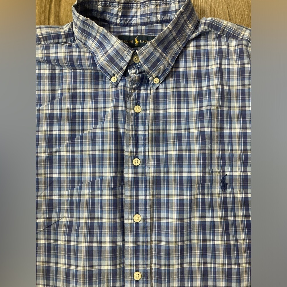 Polo Ralph Lauren‎ 2XB Men’s Blue Button Down Shirt